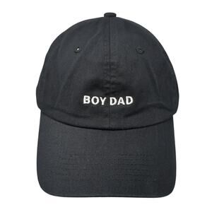 Boy Dad Slideback Baseball Cap Black One Size Adjustable Embroidered Dad Brand